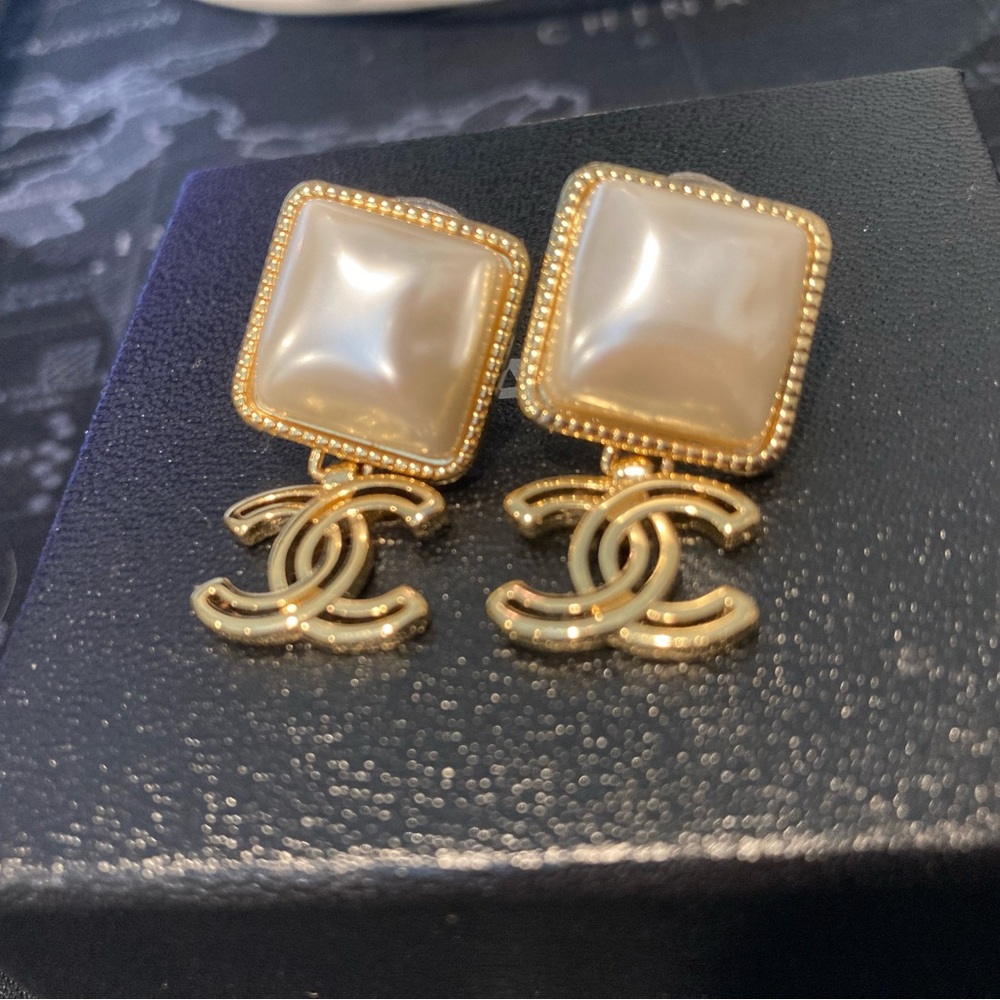 Chanel stub earrings